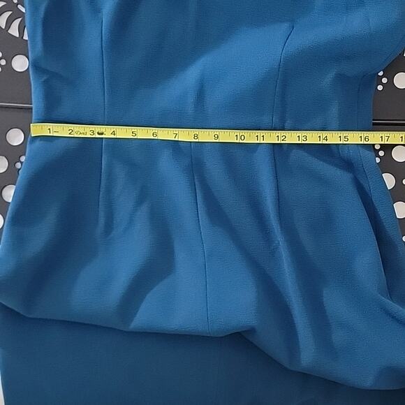 Dress the Population Tiffany One-Shoulder Midi Dress in Peacock Blue  XXL - Picture 12 of 16